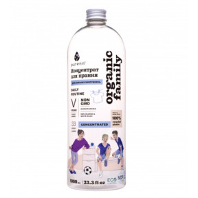 Гель для стирки Purenn Organic Family Daily Routine для цветного и белого белья с малиной, 1 л